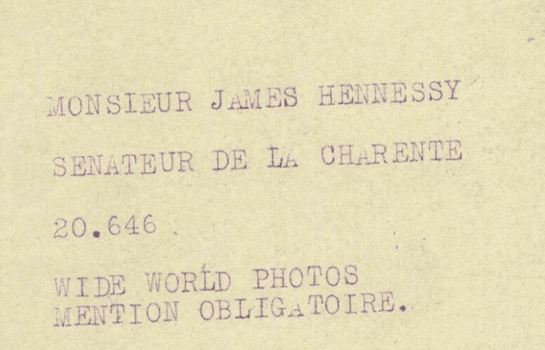 WW PHOTO Vintage Photograph PRESS - James Hennessy Senator for Charente c. 1925 image 3