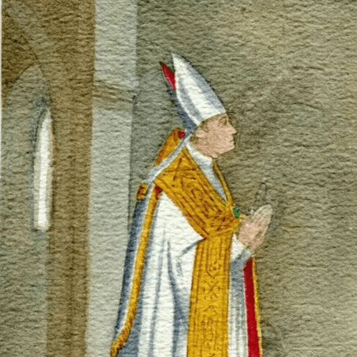 Antique Drawing Original Costume, Man, Italy, Religious, Church, Pope image 2