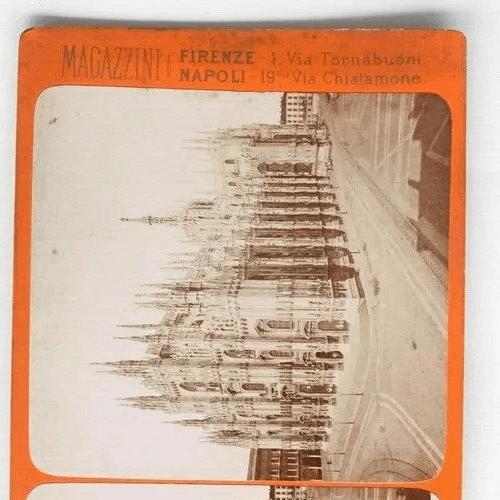 Vintage Stereoview Photograph G.BROGI - Milano la cattedrale Italy c. 1880 image 4