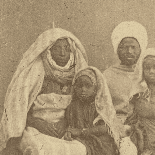 CDV Photographs Orientalist Portrait African Family, Tunis c. 1867 image 2