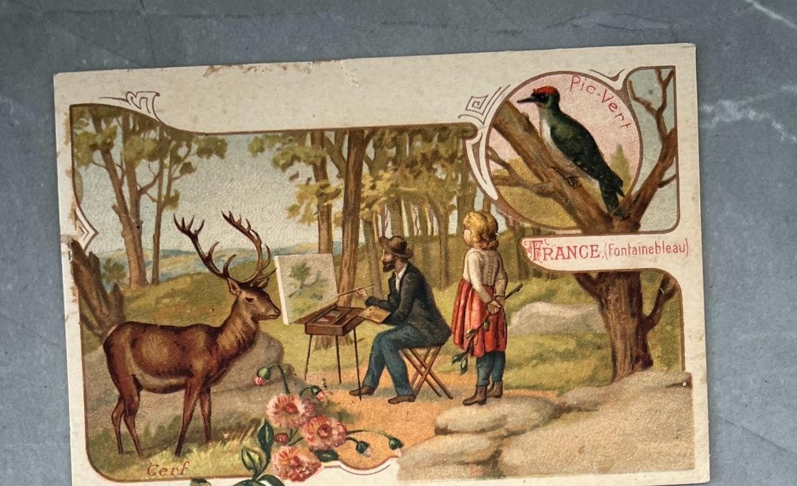 Set of 3 Antique Trade Cards - Illustrated Scenes from France, Germany, and image 3