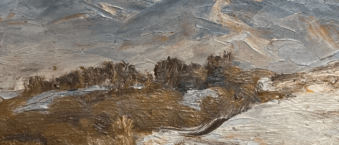 Antique Original Painting Mountain Landscape Marcel MERGIER (1884-1974) image 3