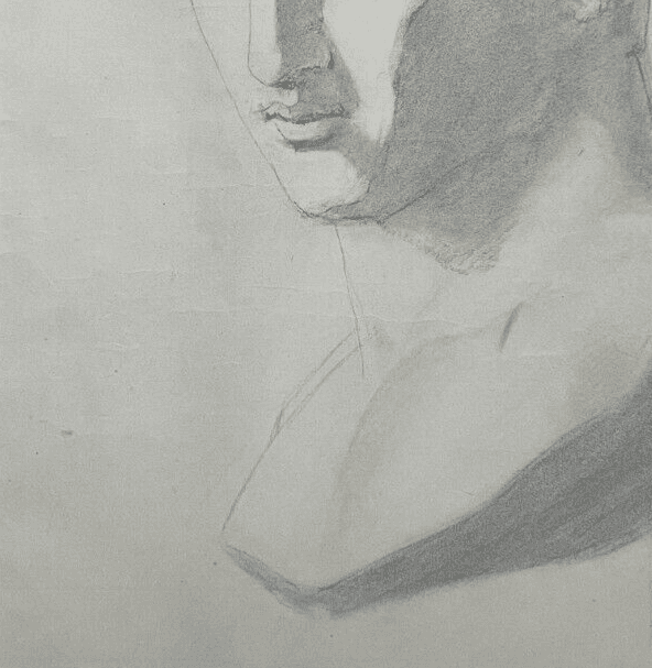 Antique Original Drawing Man, Portrait, Sculpture, Profil image 4
