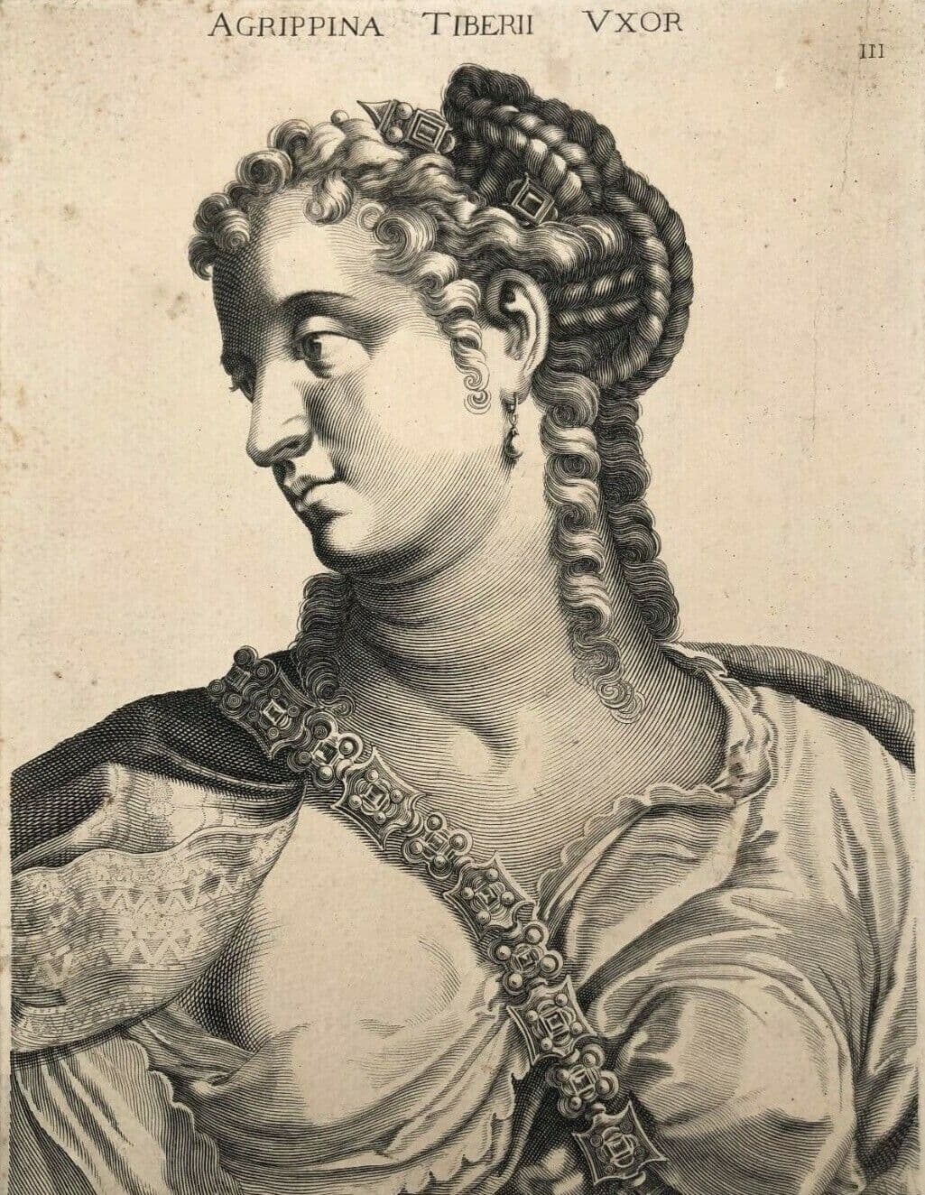 Etching by Mariette, Vipsania Agrippina