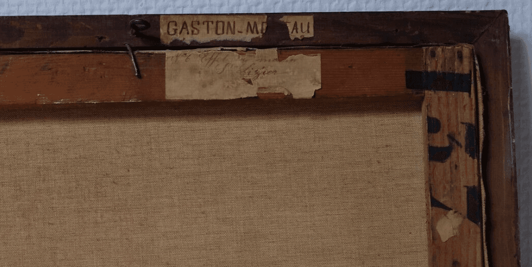 Antique Oil Painting Signed Gaston MOREAU (1885-?) Landscape and Bridge image 5