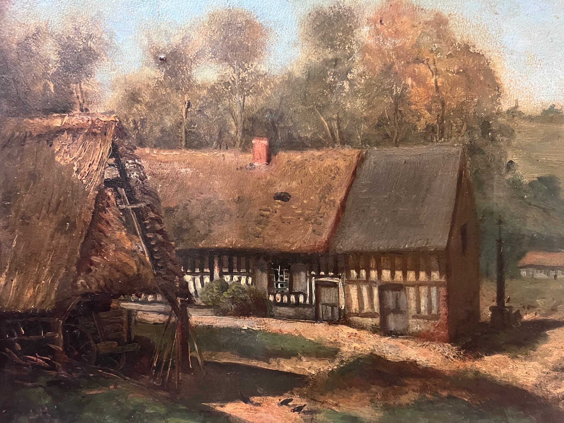 Painting Northen Farm Houses Landscape
