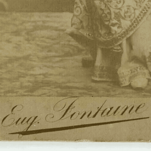 Cabinet Card Photographs Eug.Fontaine - Actrice Opera Portrait c. 1870 image 3