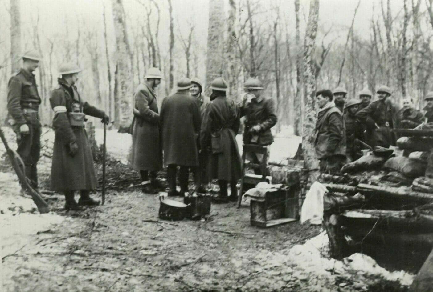 Vintage Photograph France Presse Zone French and English Armies WWII 17.02.1940