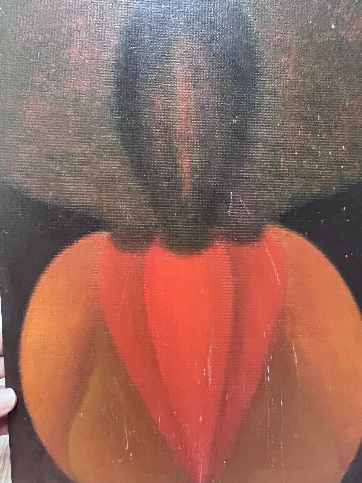 Louis CARMEIL (1920-1999) Orange Abstraction Painting image 5