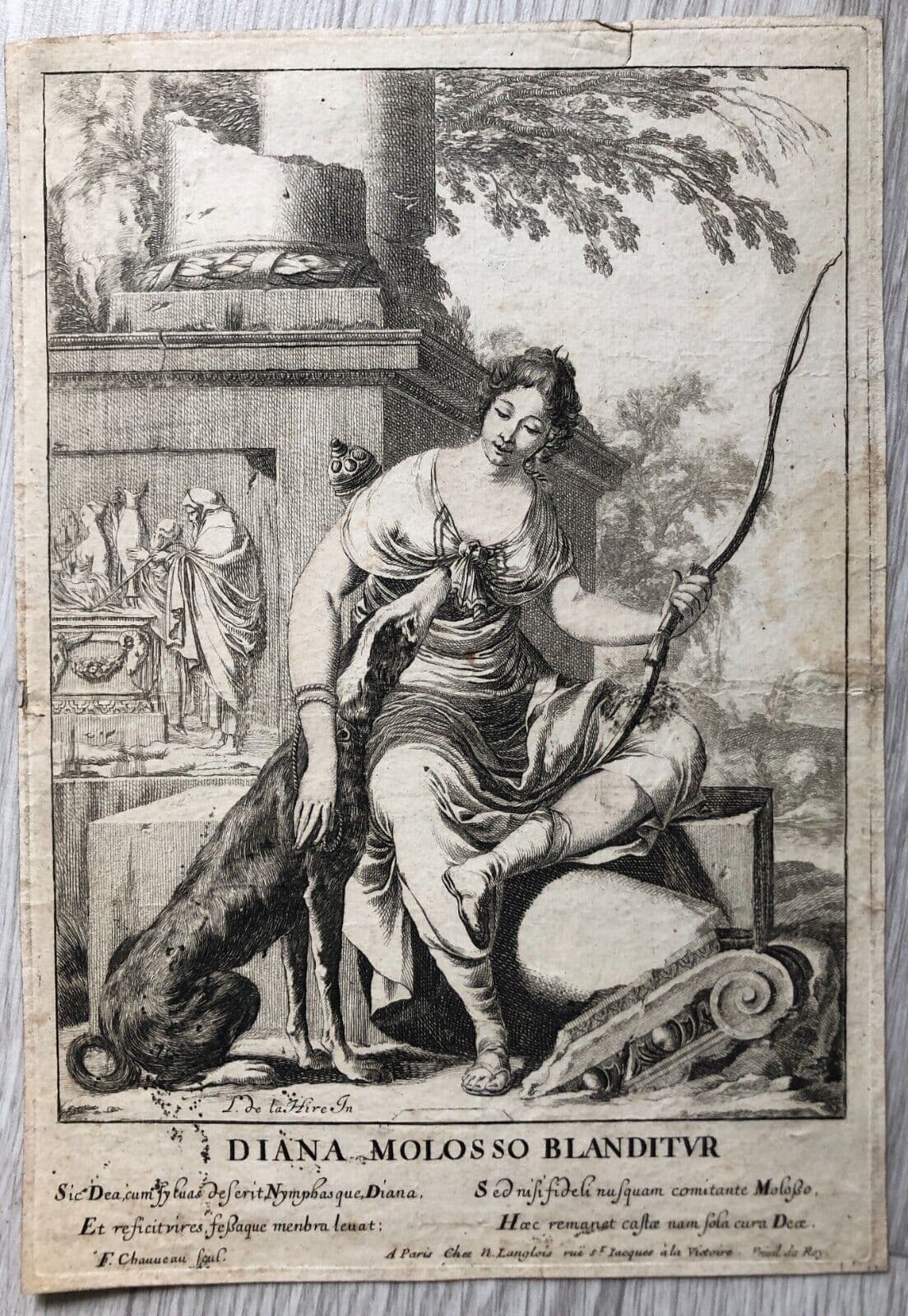 Laurent DE LA HIRE (1606-1656) Diana Etching image 3