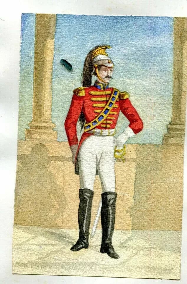 Antique Drawing Original Man Portrait Military Uniform image 5