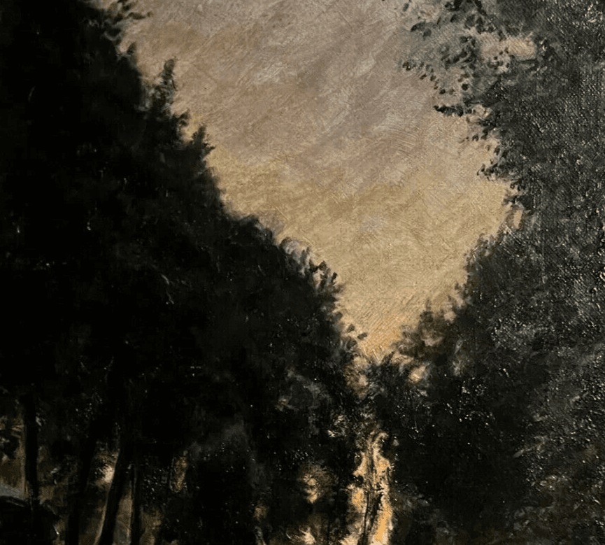 Antique Painting Original Landscape, Forest, Trees signed HAREUX image 5