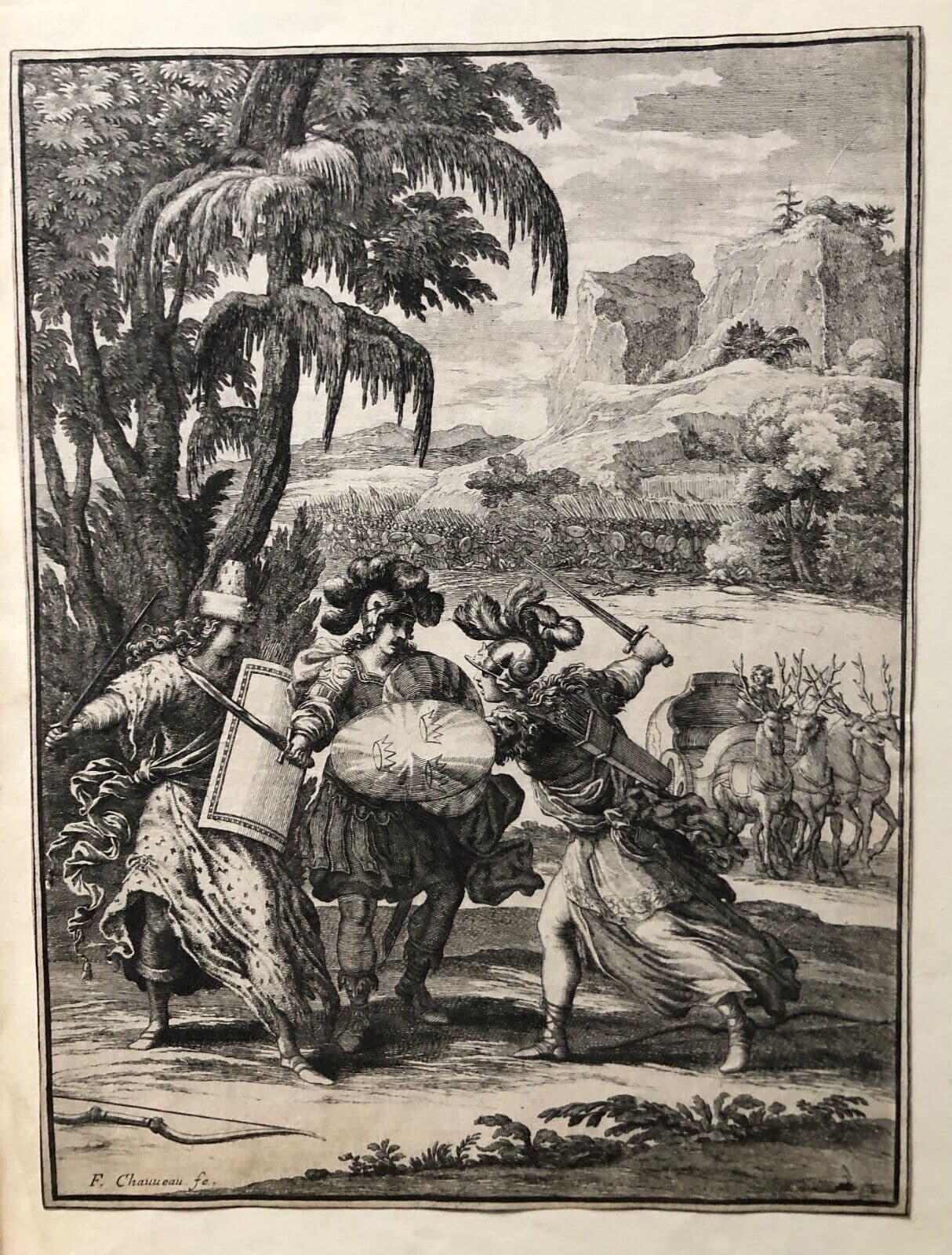 Etching by François Chauveau (1613-1676) Fighthing, Conflicts, History image 2