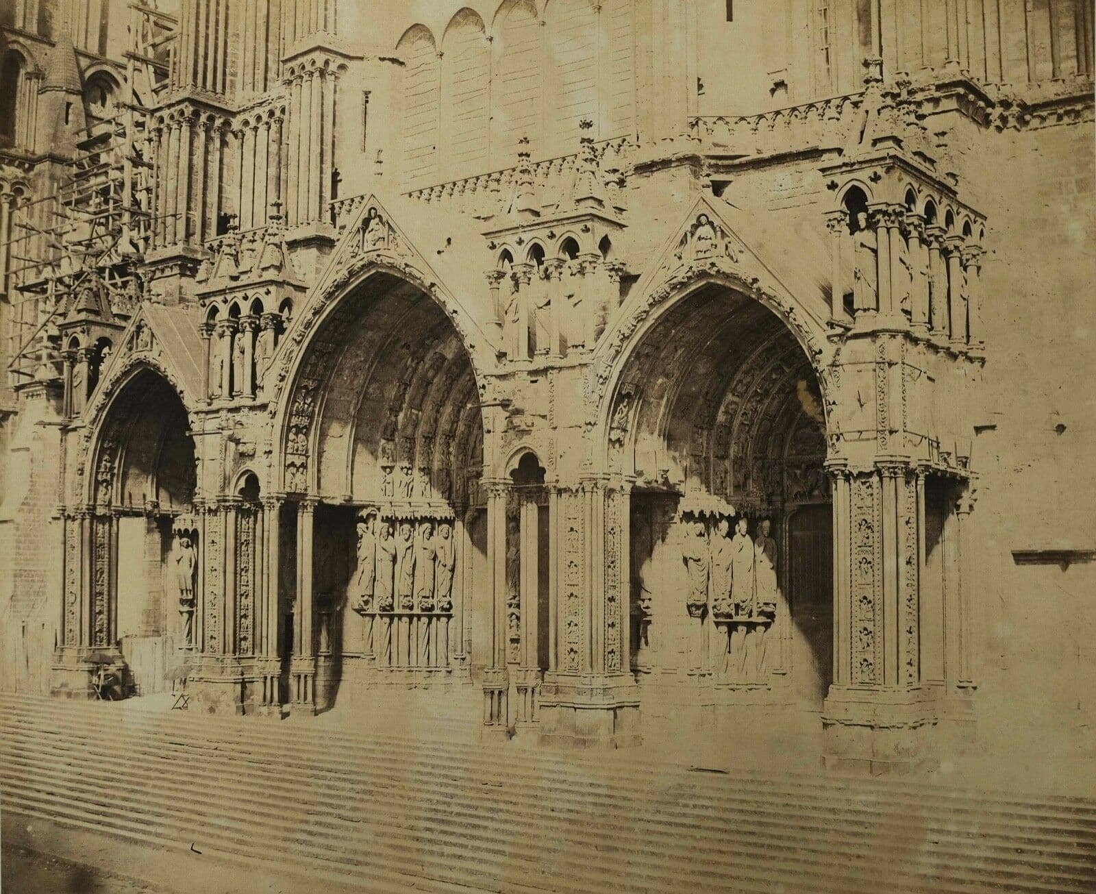 Photographs Doors Cathedral of Chartres, Large Albumen c.1870