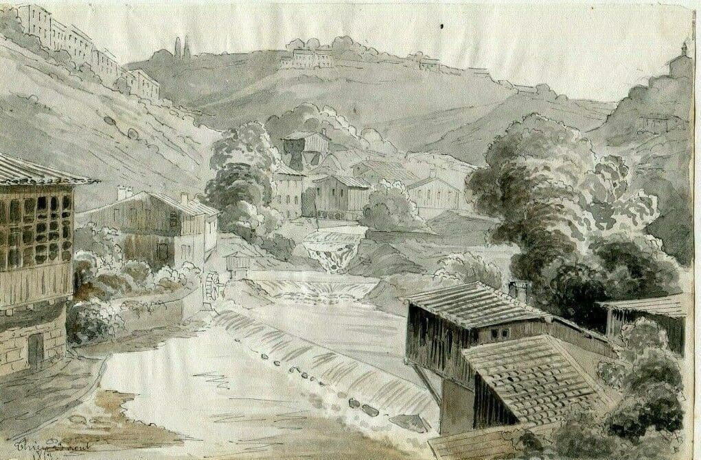 Drawing Thiers Landscape 1853 image 1