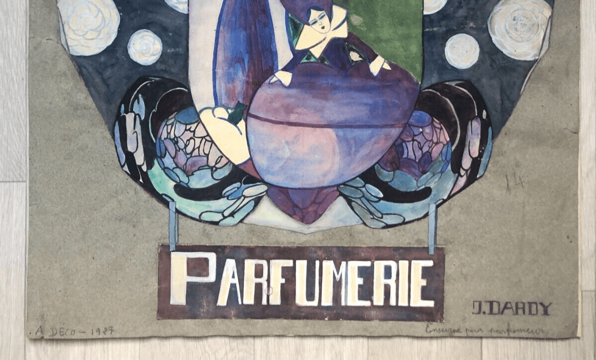 Drawing Perfume Art Deco Advertising image 2