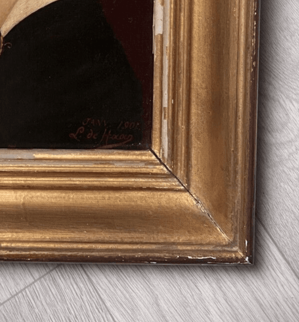 Antique Original Painting Woman, Portrait, People signed image 5