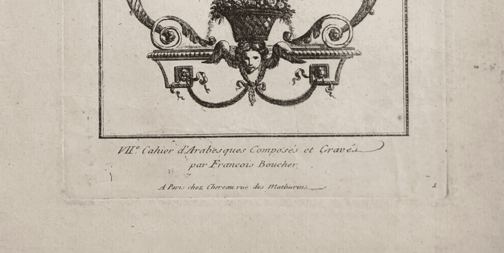 Antique Original Etching François BOUCHER (1703-1770) x3 Arabesques, Fountains image 8