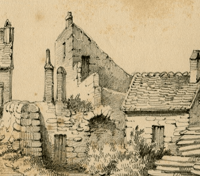 Antique Drawing signed Armand BLANDIN Landscape Vouvray, Bonne Dame 1866 image 4