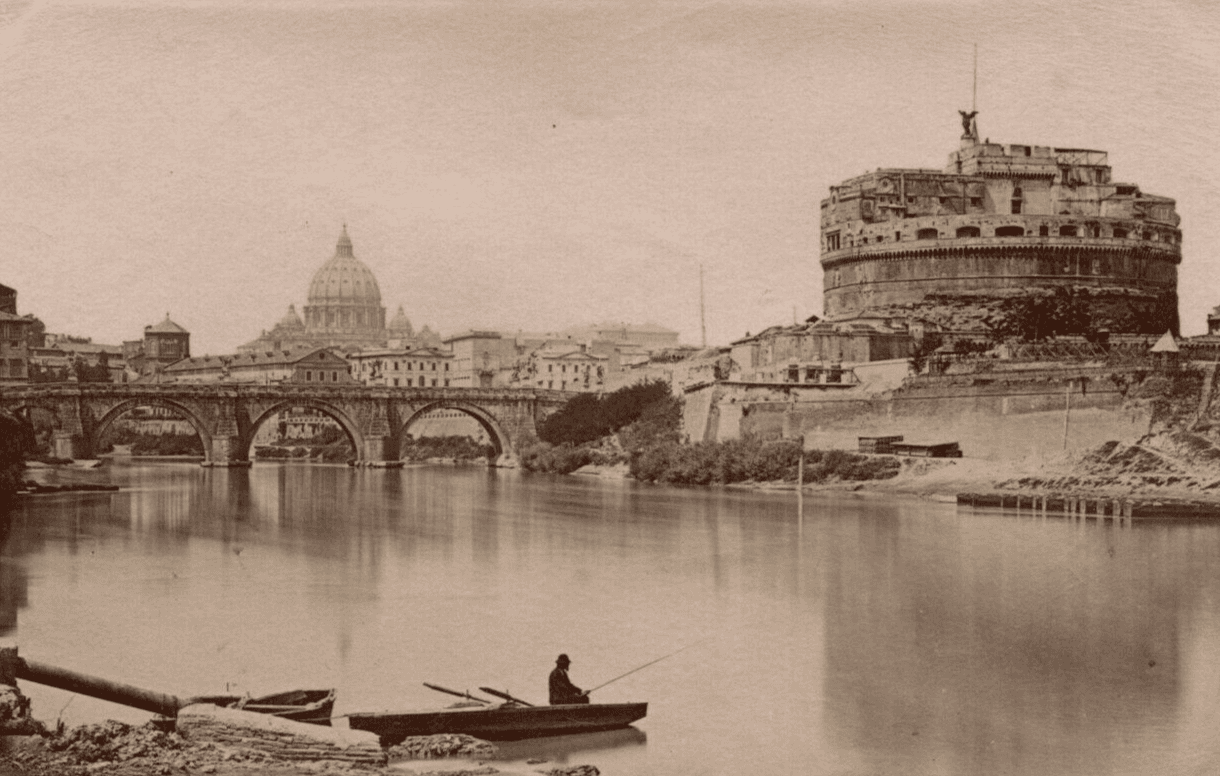 Vintage Photograph Italy, Roma Landscape 1901