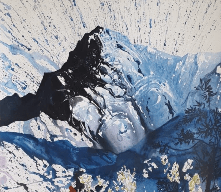 Vintage Original Poster Salvador DALI Alpes, Abstraction 1969 image 3