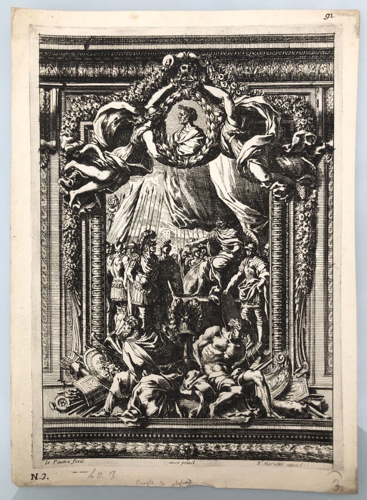 Jean Le Pautre (1618–1682) Religious Scene, History Architecture Etching image 3
