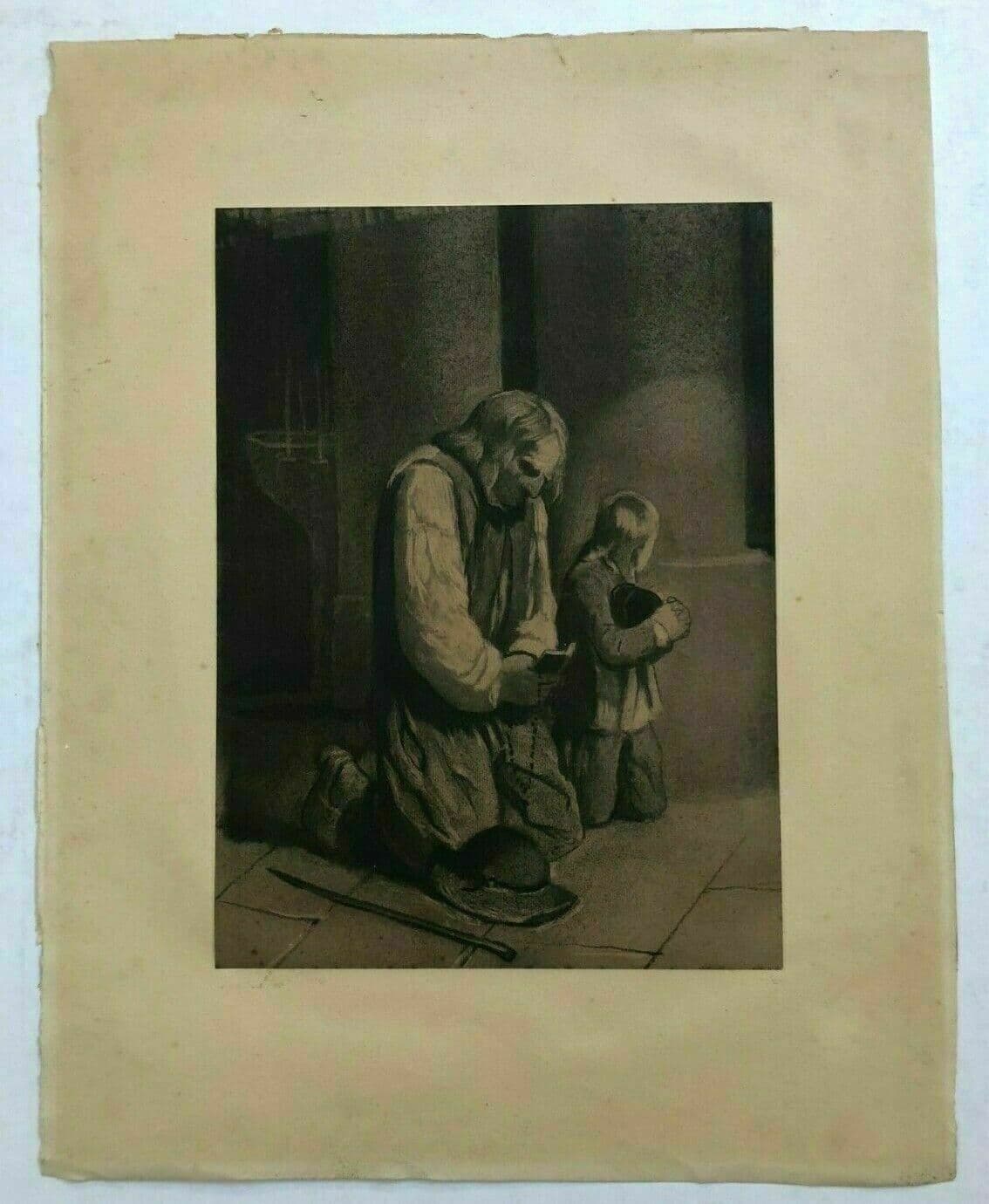 Drawing Praying Man with a Child image 2