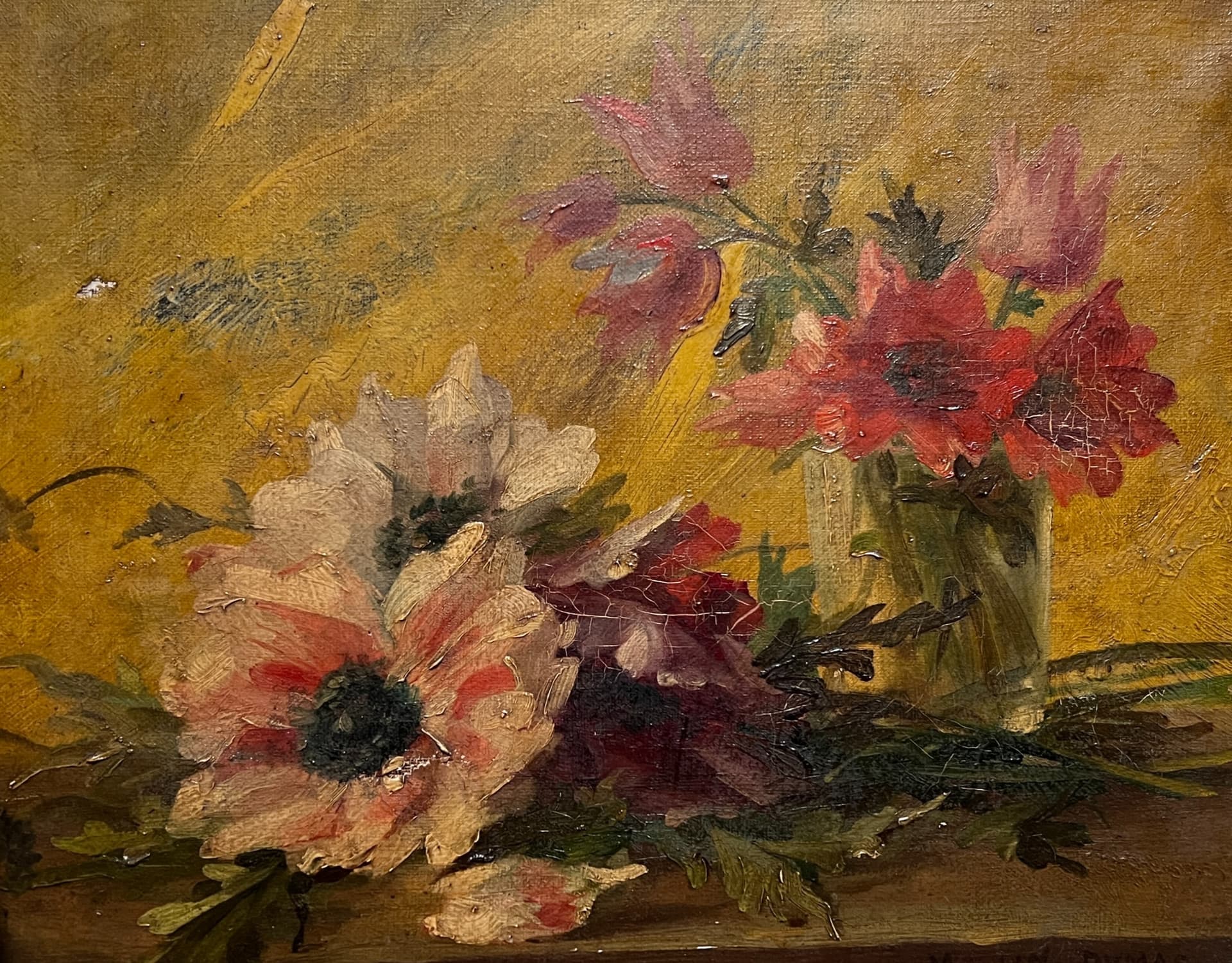 Painting signed Flower Preparation