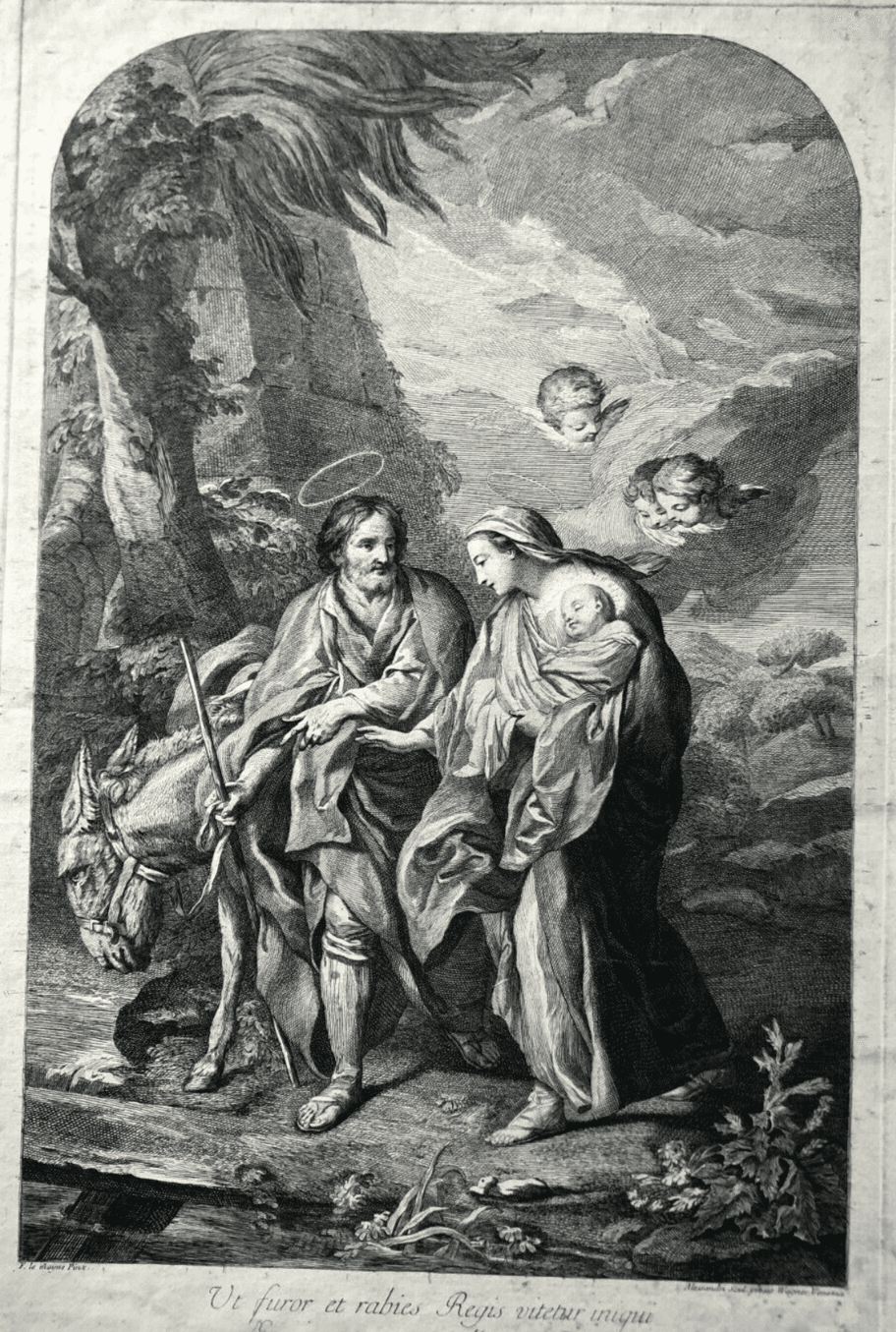 François LE MOYNE (1688-1737) Religious Scene Christ Etching