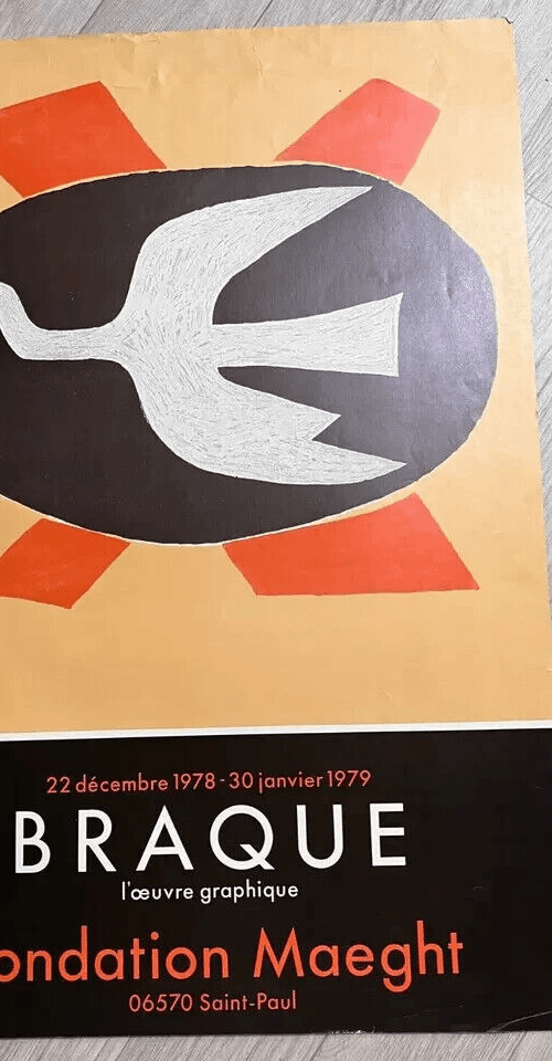 Vintage Poster Georges Braque Exhibition, L'Oeuvre Graphique 1979 image 7