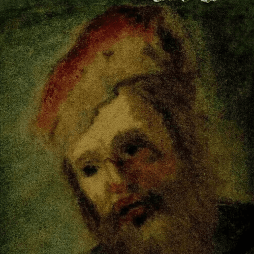 Vintage Drawing Original Portrait Man, Beard image 3