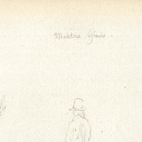 Antique Pencil Original Drawing 19th century Genoese Muleteers image 5
