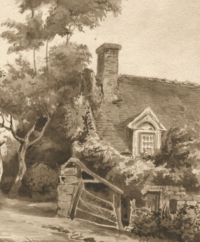 Antique Drawing Jean de CLERMONT-TONNERRE (XIX) - Landscape in Switzerland