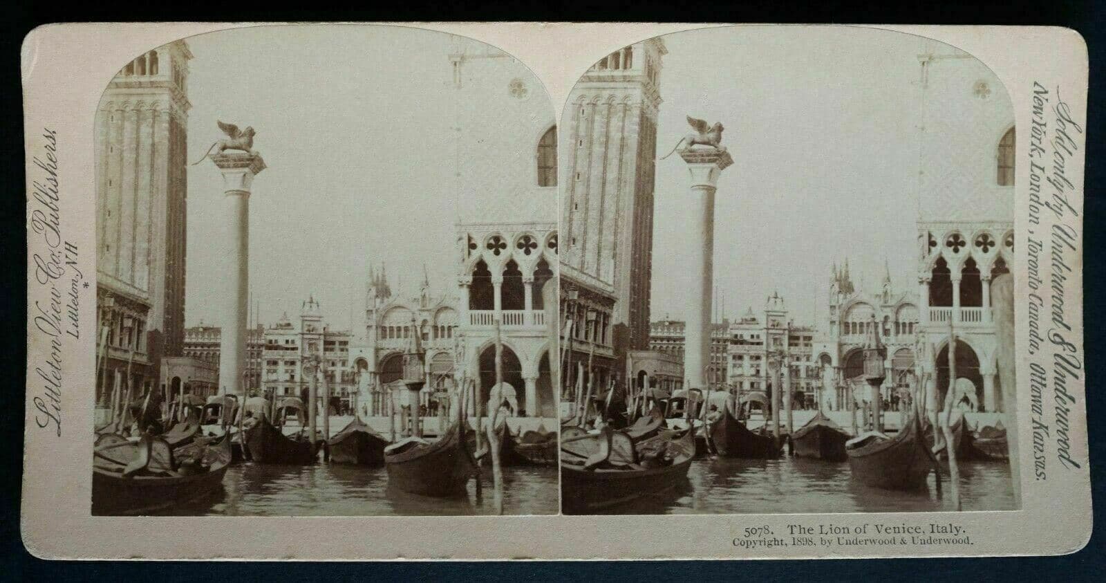 Vintage Stereoview Underwood & Underwood - 10 view of Italy c.1899 image 3