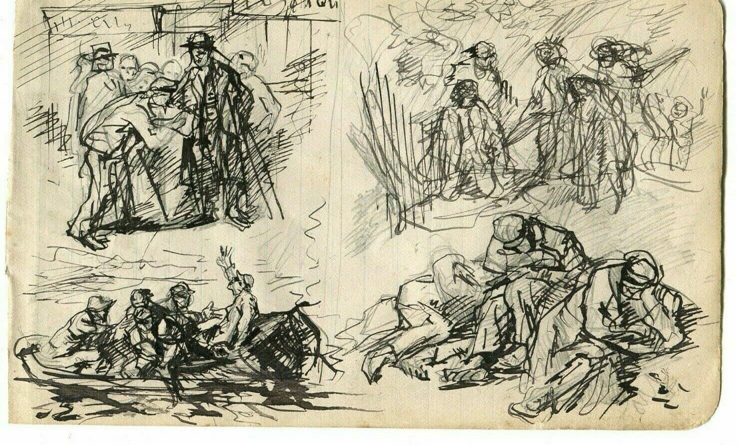 Drawing Boat, Sketch Figures image 1