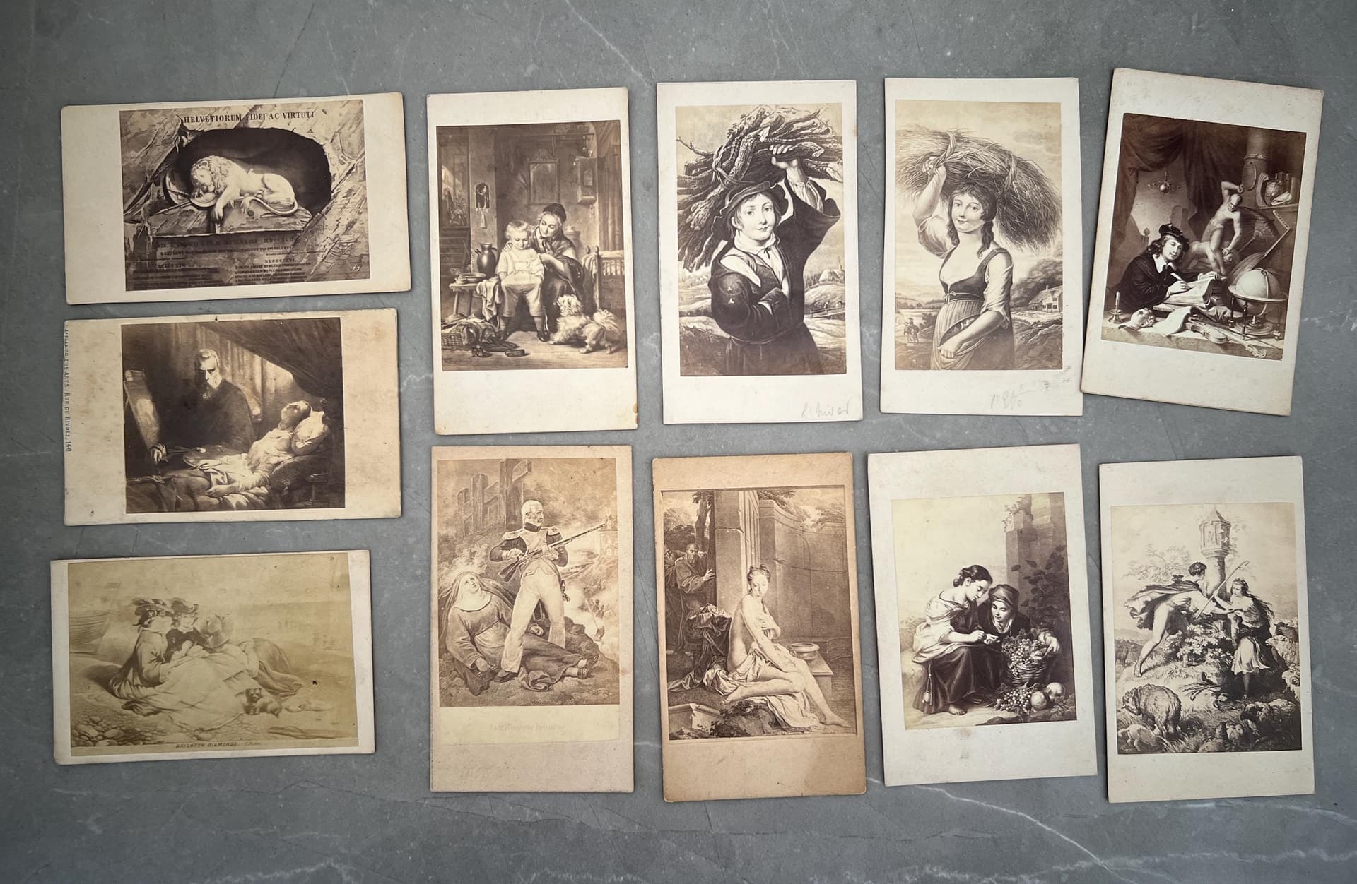 Antique Carte de Visite Collection – 19th Century Lithographs and Prints – Set