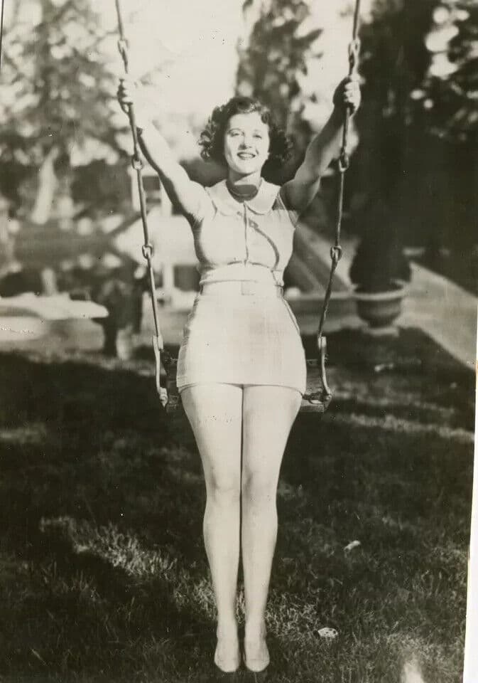 Vintage Photographs Woman on a Swing 1920'