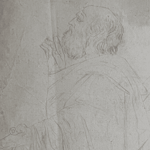 Antique Drawing Original Men, People, Religious, Bible 19th century image 5