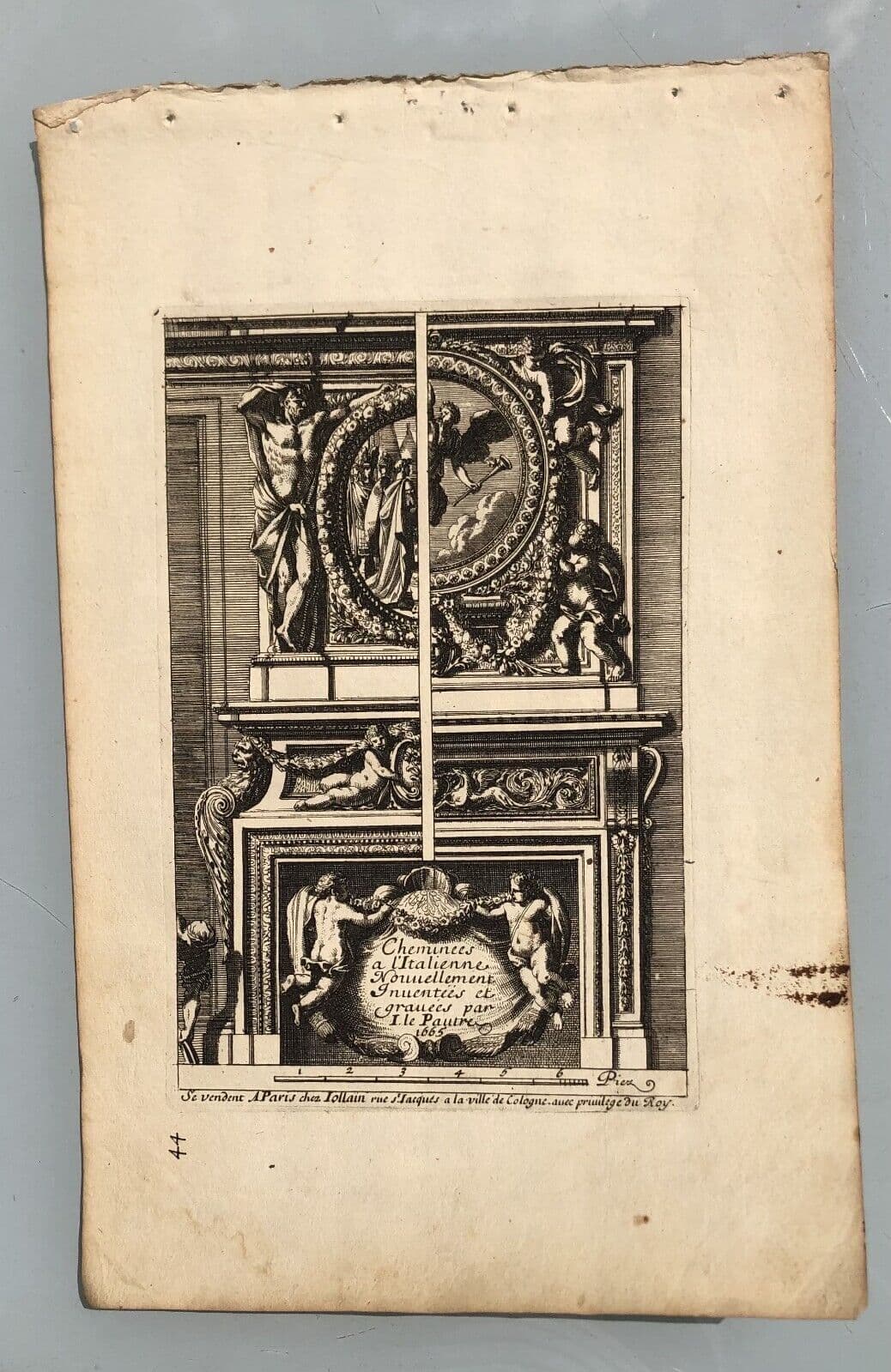 Vintage Etching Original Architecture Jean LEPAUTRE (1618-1682) x3 image 2