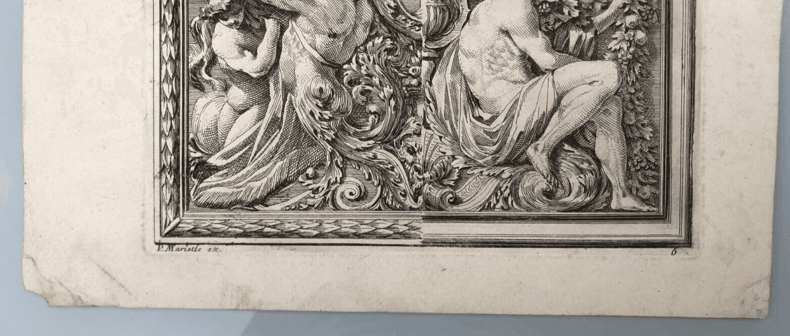 Jean Le Pautre (1618–1682) Ornament Nudes Etching image 2
