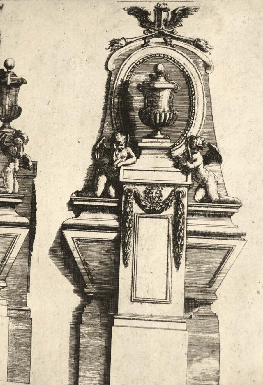 Vintage Etching Original Architecture Jean Baptiste LE BLOND (1679-1719)