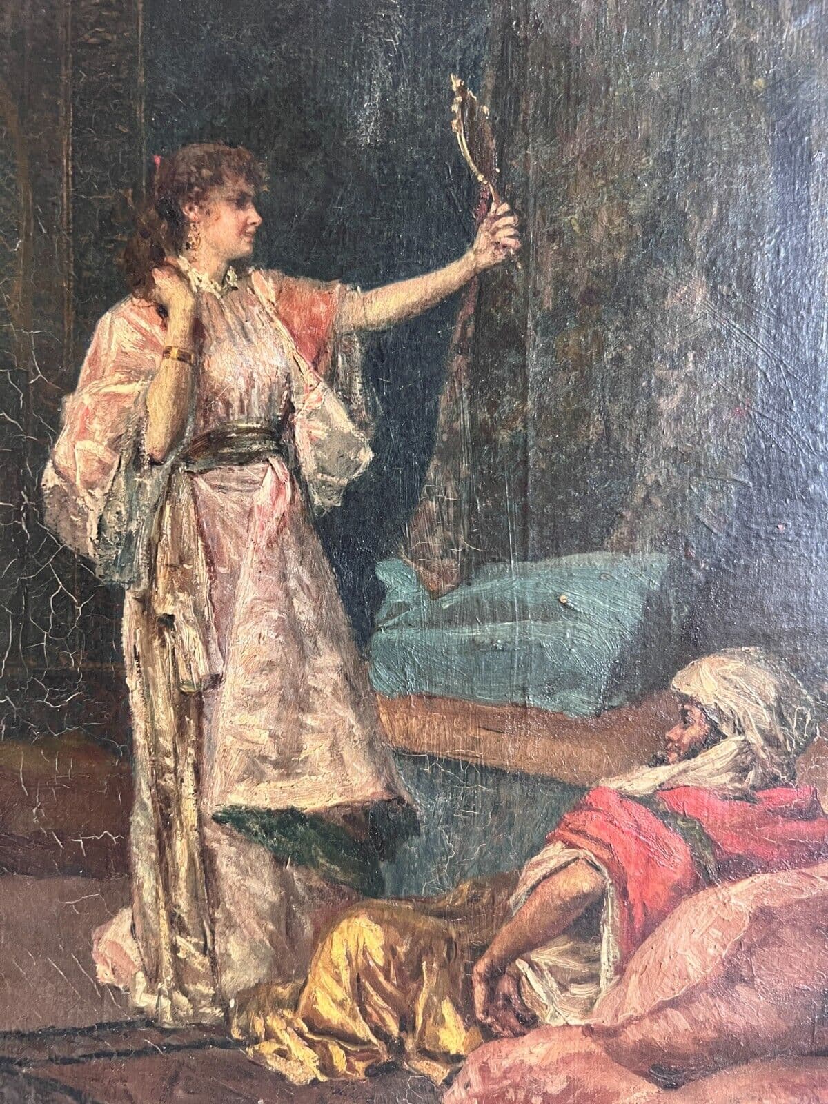 Antique Painting by José DE CALA Y MOYA (1850-1891) Oriental Scene