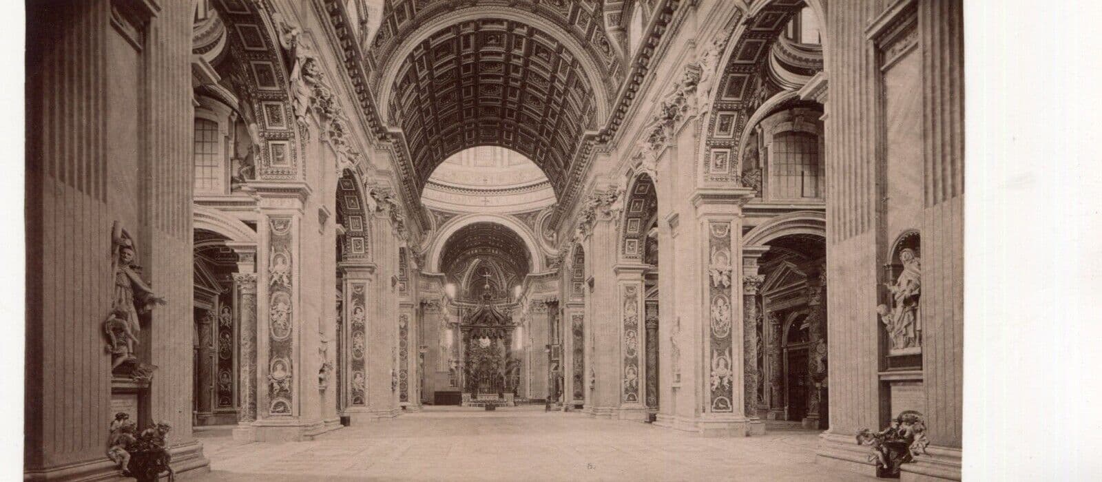 Vintage Photograph Italy, Roma Landscape, St Pierre Vatican 1901