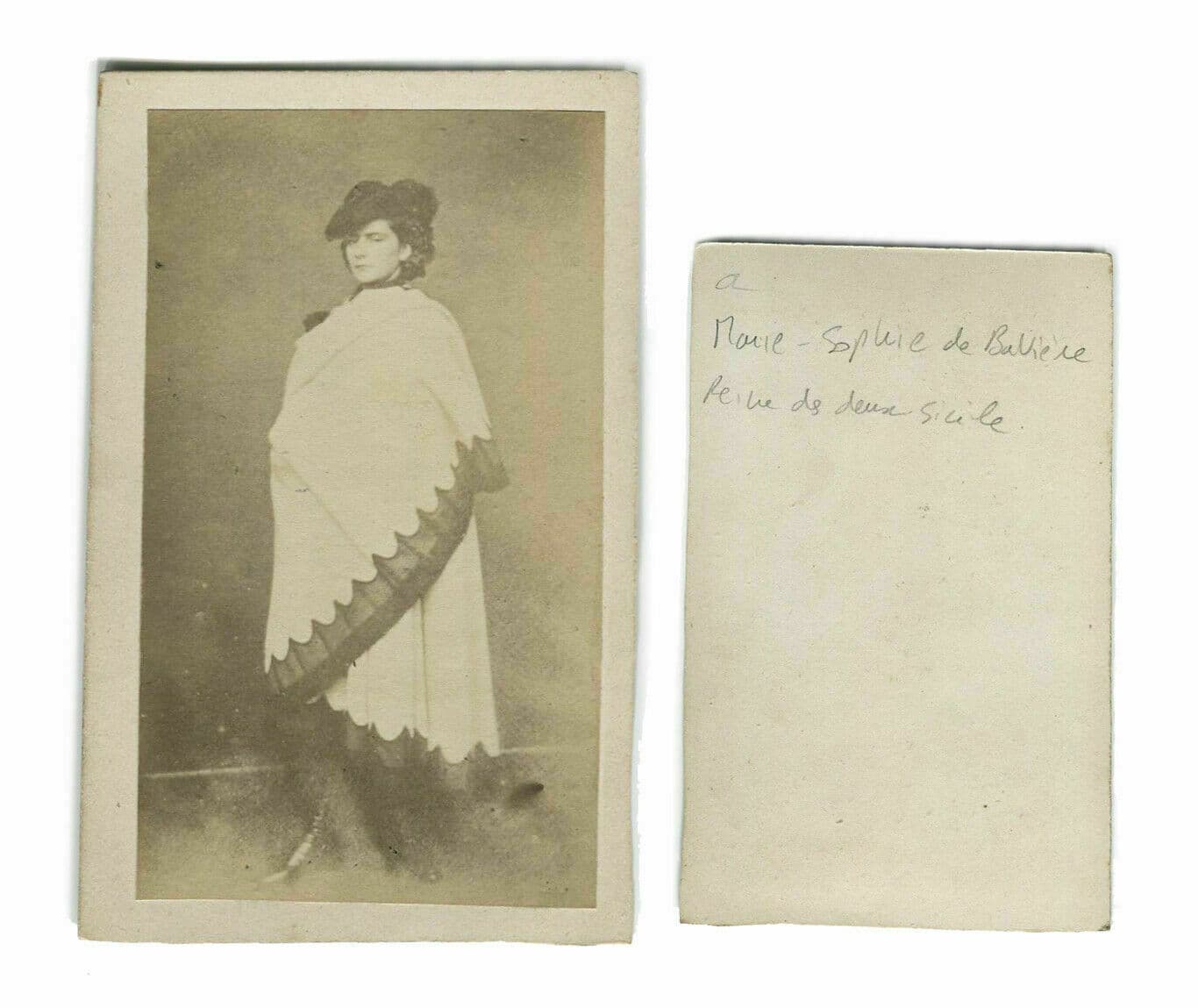 CDV Photographs Queen Marie Sophie of Bavaria Consort of the Two Sicilies 1860
