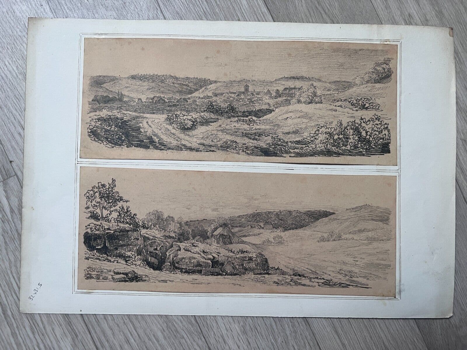 Drawing Landscape, Forest 19th century image 1