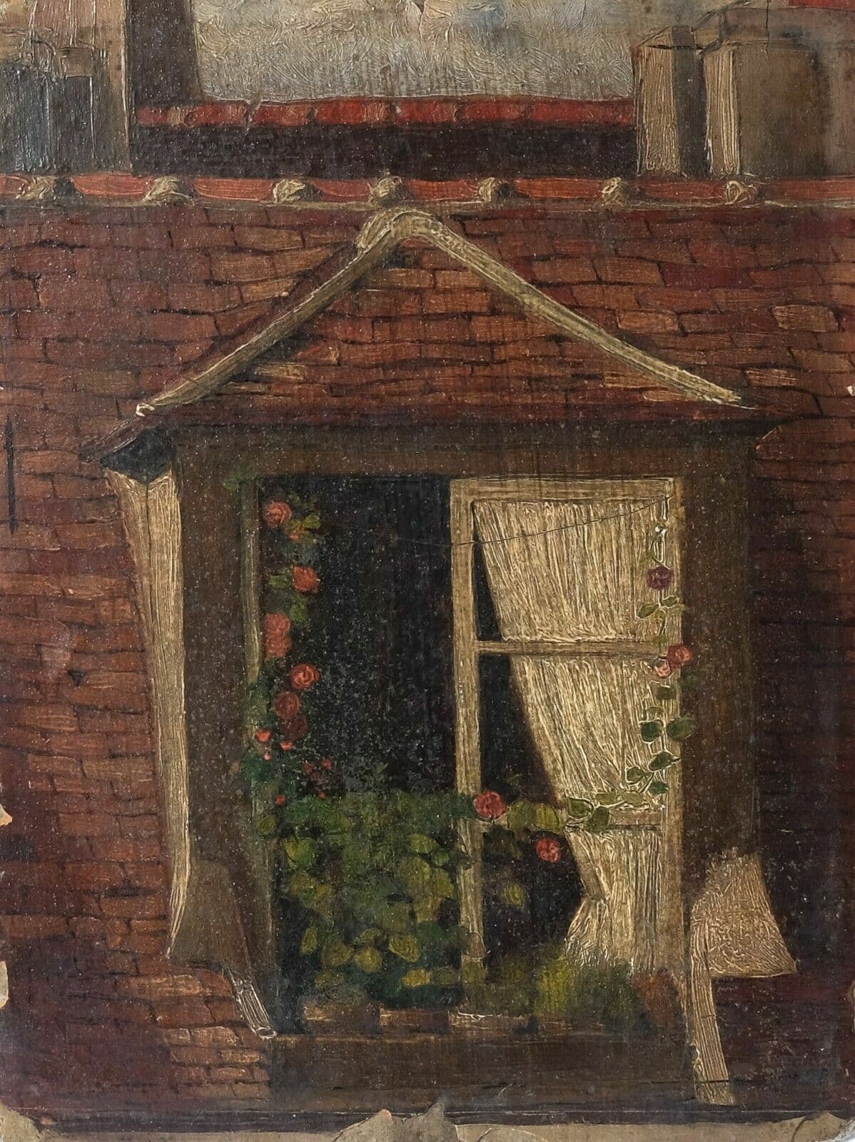 Gabriel Guay, House and Window 1875 Painting