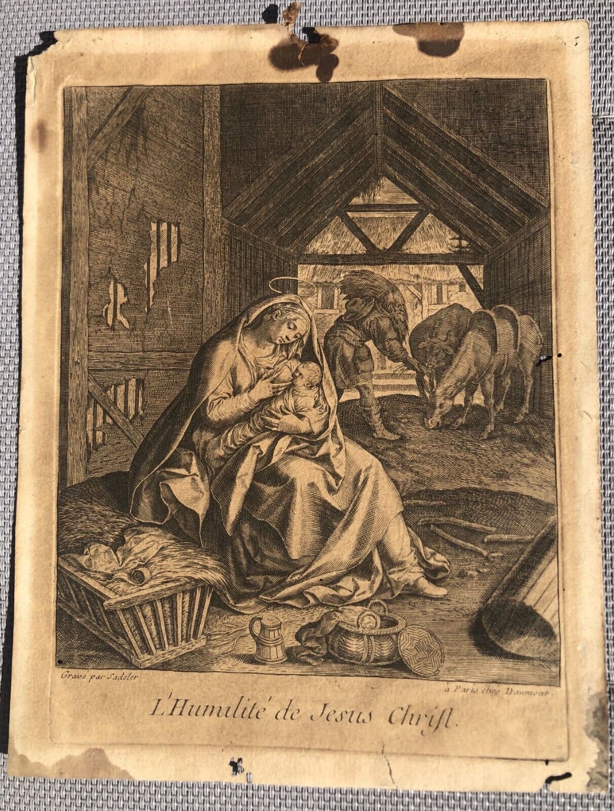 Johannes I SADELER (1550-1600) Jesus Christ Etching image 2