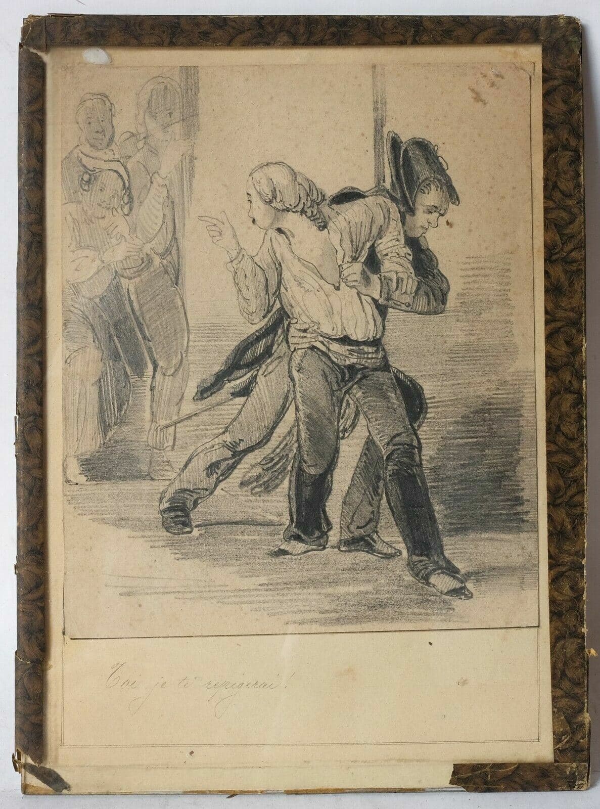 Drawing Figures and Fight circa 1910 image 2