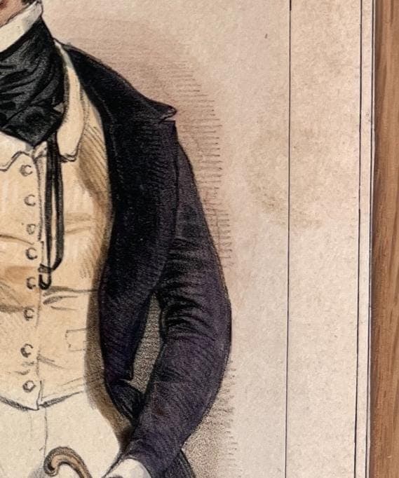 Elegant Antique Lithograph: July Elegance in Fashion image 7
