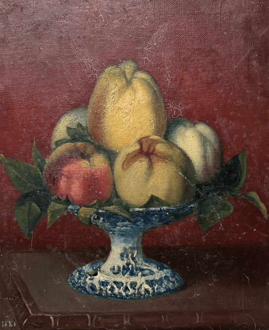 Antique Painting Orginal 19th Still Life Camille BOUCHET (1799-1890) Fruits